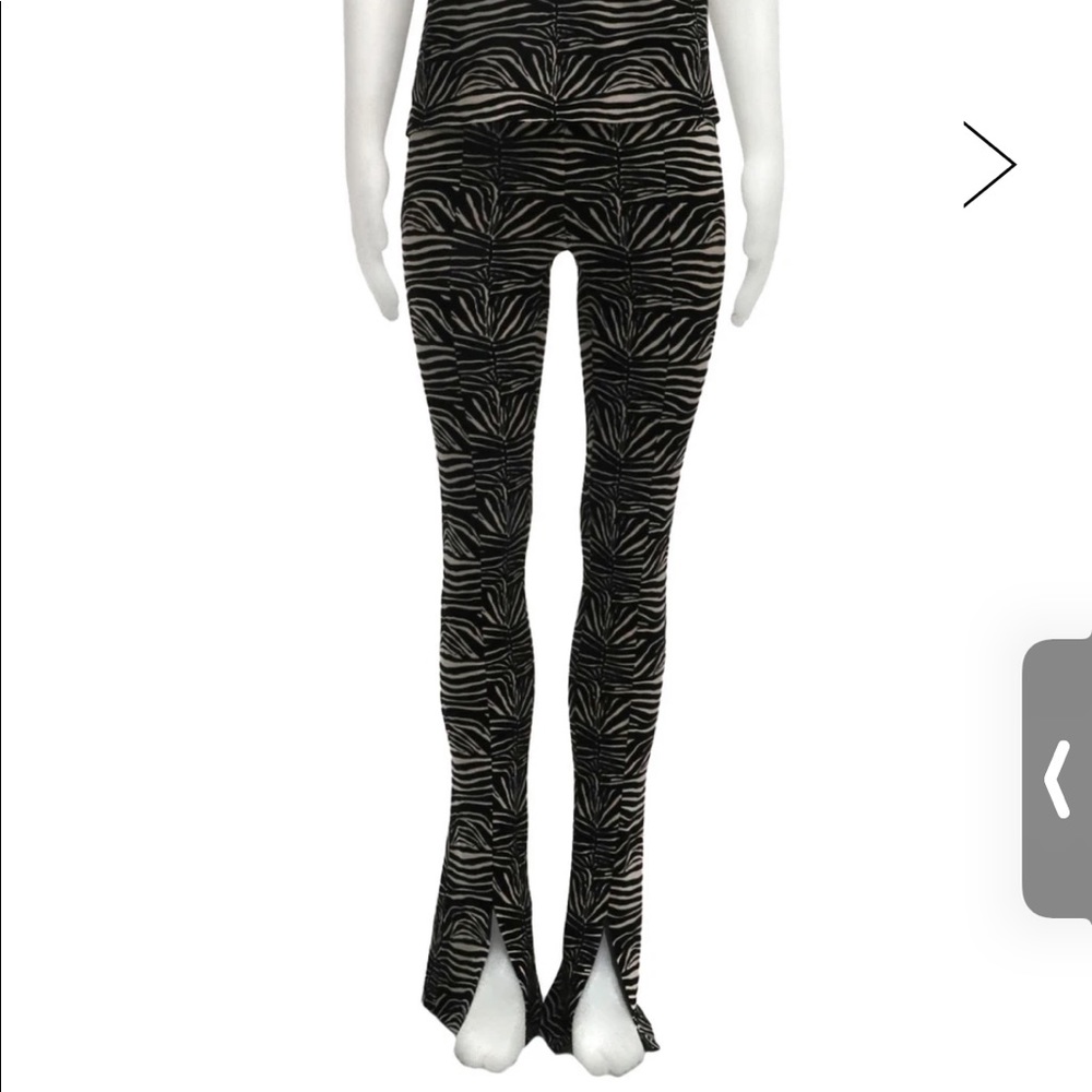 Norma Kamali Zebra Spat Legging Size XS